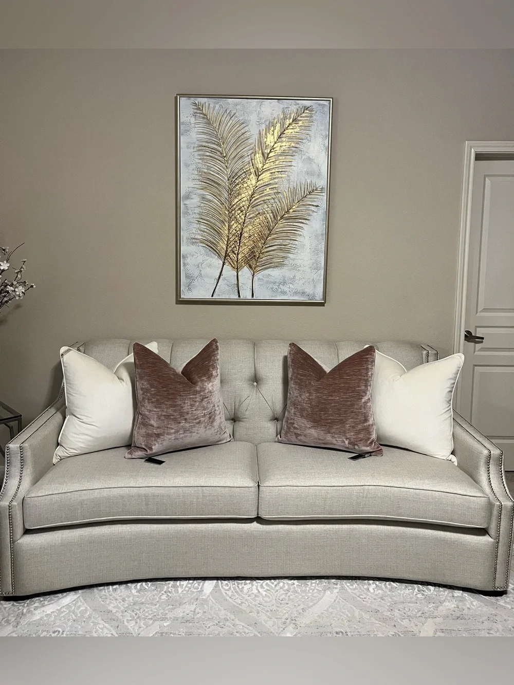 1-NWT P/Kaufmann Mauve  velvet luxury decorative pillow
